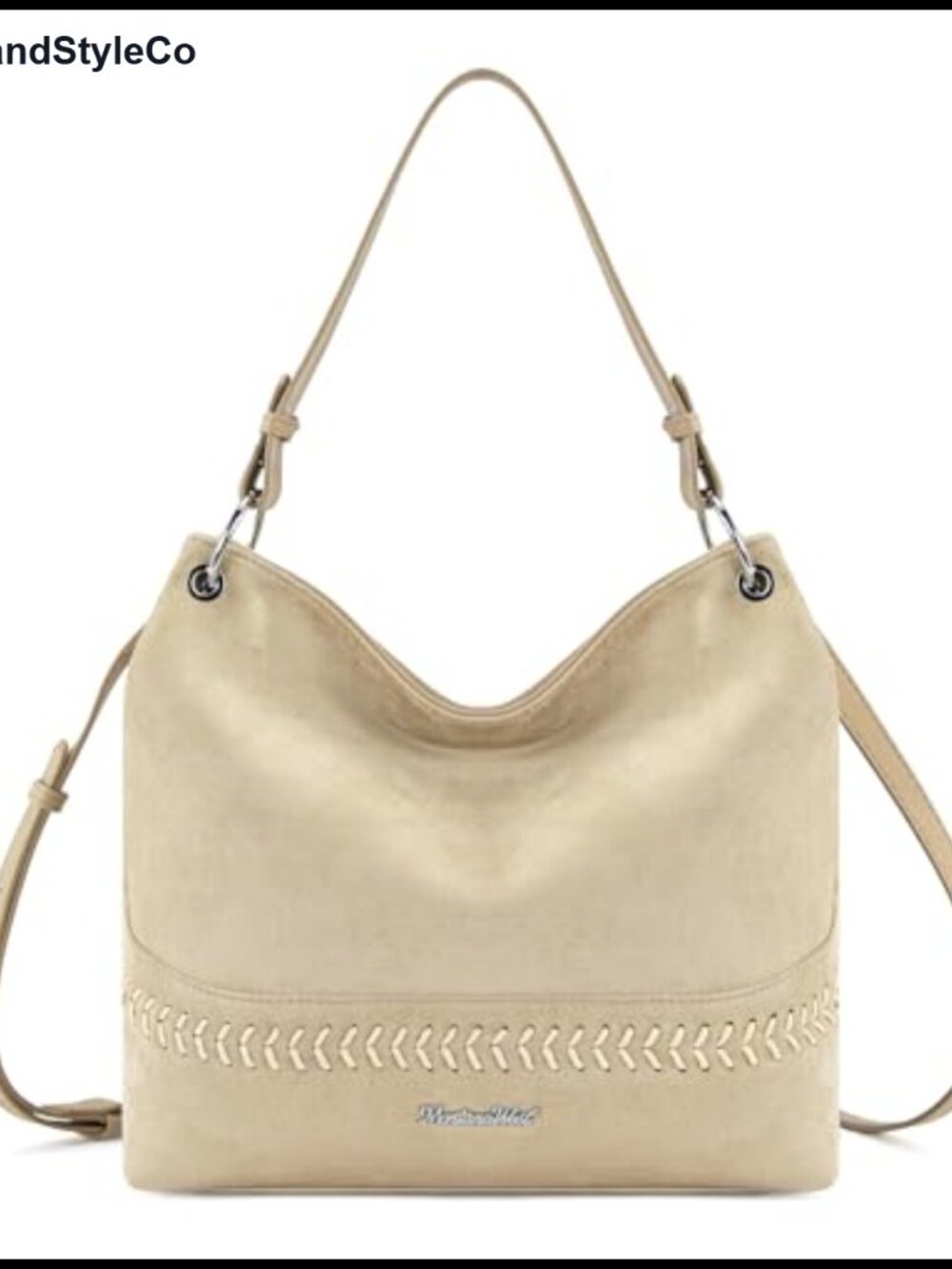 Faux Suede Hobo Bag Slouchy Shoulder Tote Purse Women